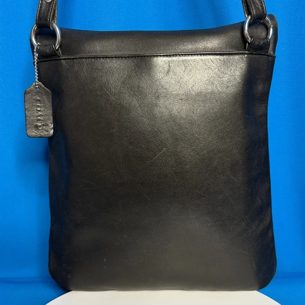 Y2K VINTAGE COACH SLIM MESSENGER LEATHER SHOULDER / CROSSBODY BAG ( STYLE 9458 )